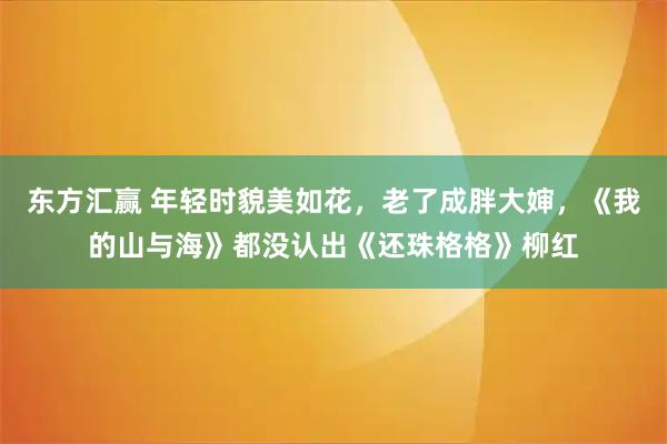 东方汇赢 年轻时貌美如花，老了成胖大婶，《我的山与海》都没认出《还珠格格》柳红